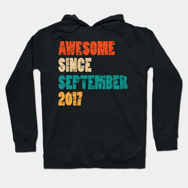 Awesome Since September 2017 2 Years Old Bday Gift 2nd Birthday Hoodie by MFK_Clothes